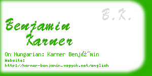 benjamin karner business card